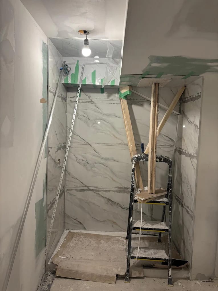 Basement Shower Installation